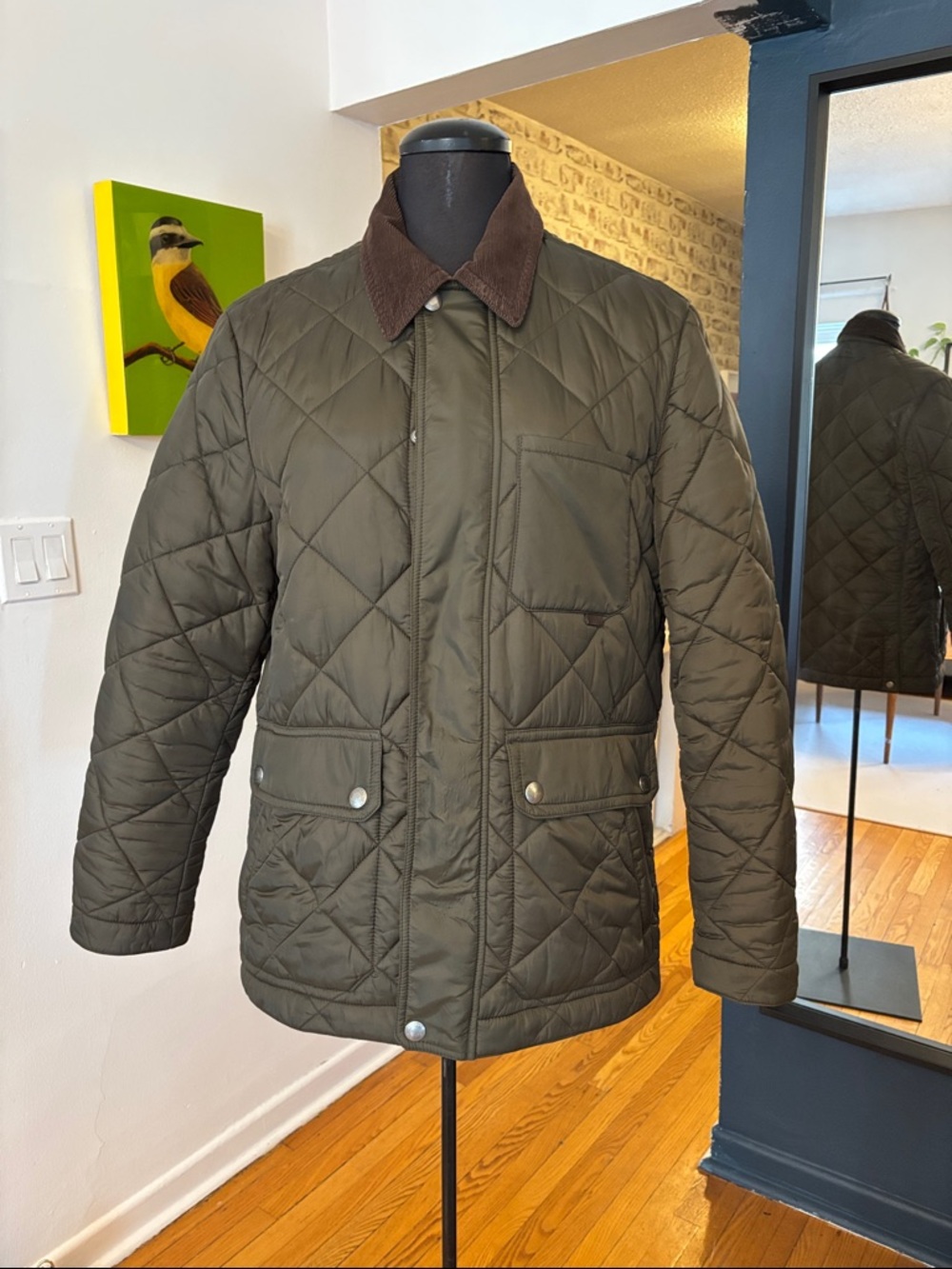 Coach Men's Dark Green Quilted Jacket
